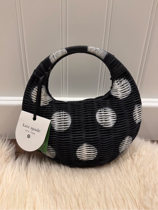 kate spade Handbags - Kate Spade x Target Black & White Polka Dot Wicker Woven Circle Bag